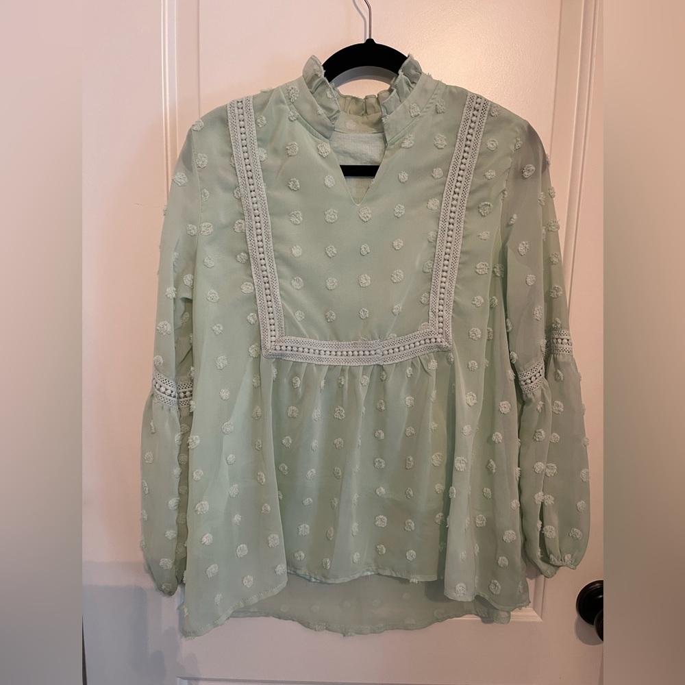 SHEIN Mint Green Blouse Size Small